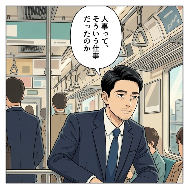 通勤電車で組織キャリア開発士を知るダイスケ（コマ3）