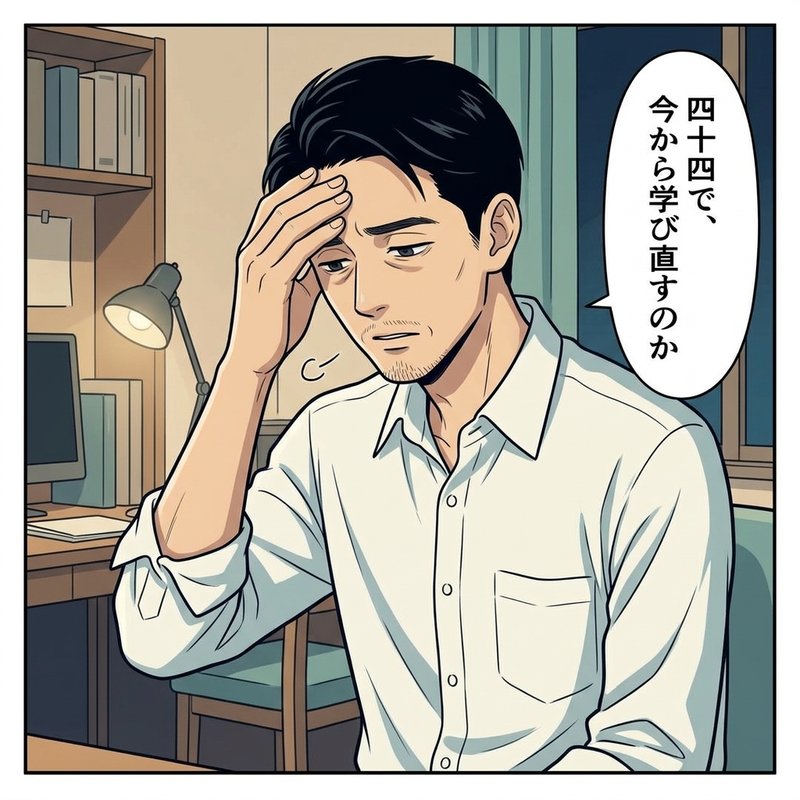 受講料と日曜10回に迷うダイスケ（コマ3）
