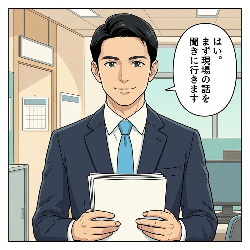 人事部で人を育てる側に回ったダイスケ（コマ2）